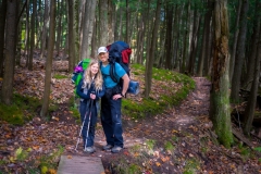 Jason and daughter backpacking
