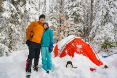 Jason and daughter winter backpacking